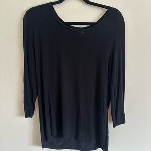 Basic Black Long Sleeve Top